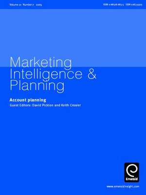 cover image of Marketing Intelligence & Planning, Volume 21, Issue 7